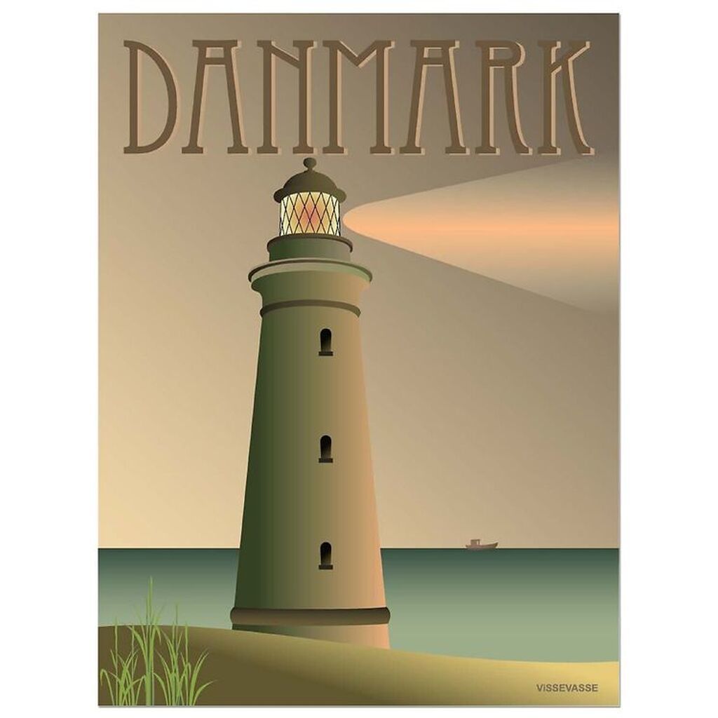 Vissevasse Plakat - 50x70 - Danmark - Fyret