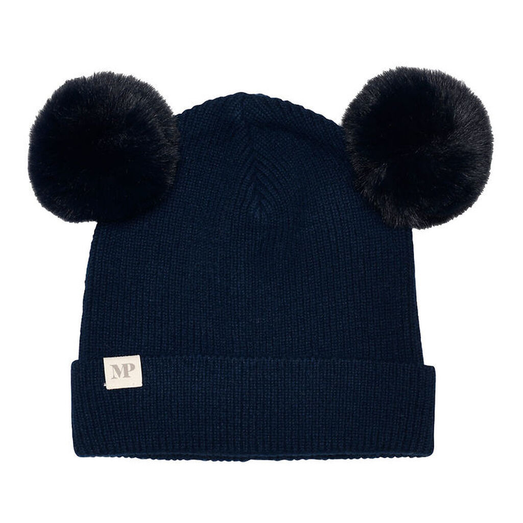 MP Hue - Rib - Strik - Uld - Dark Denim Melange m. Kvaste