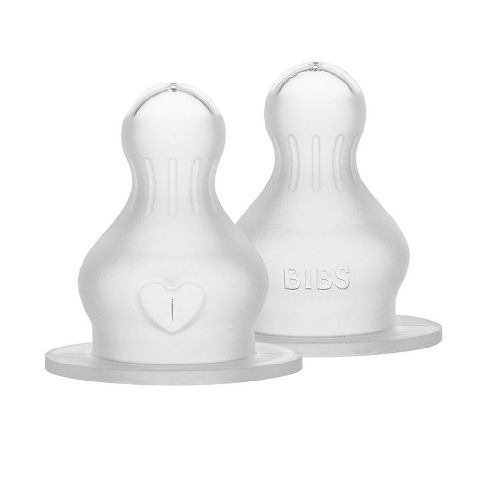 BIBS Flaskesut - 2-pak - Slow Flow - Silicone