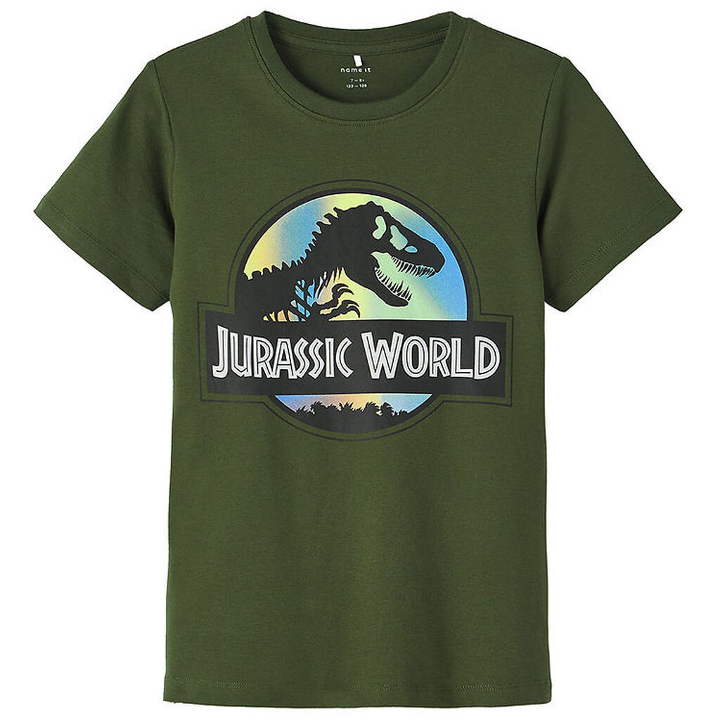 Name It T-shirt - NkmPjens Jurassic - Rifle Green