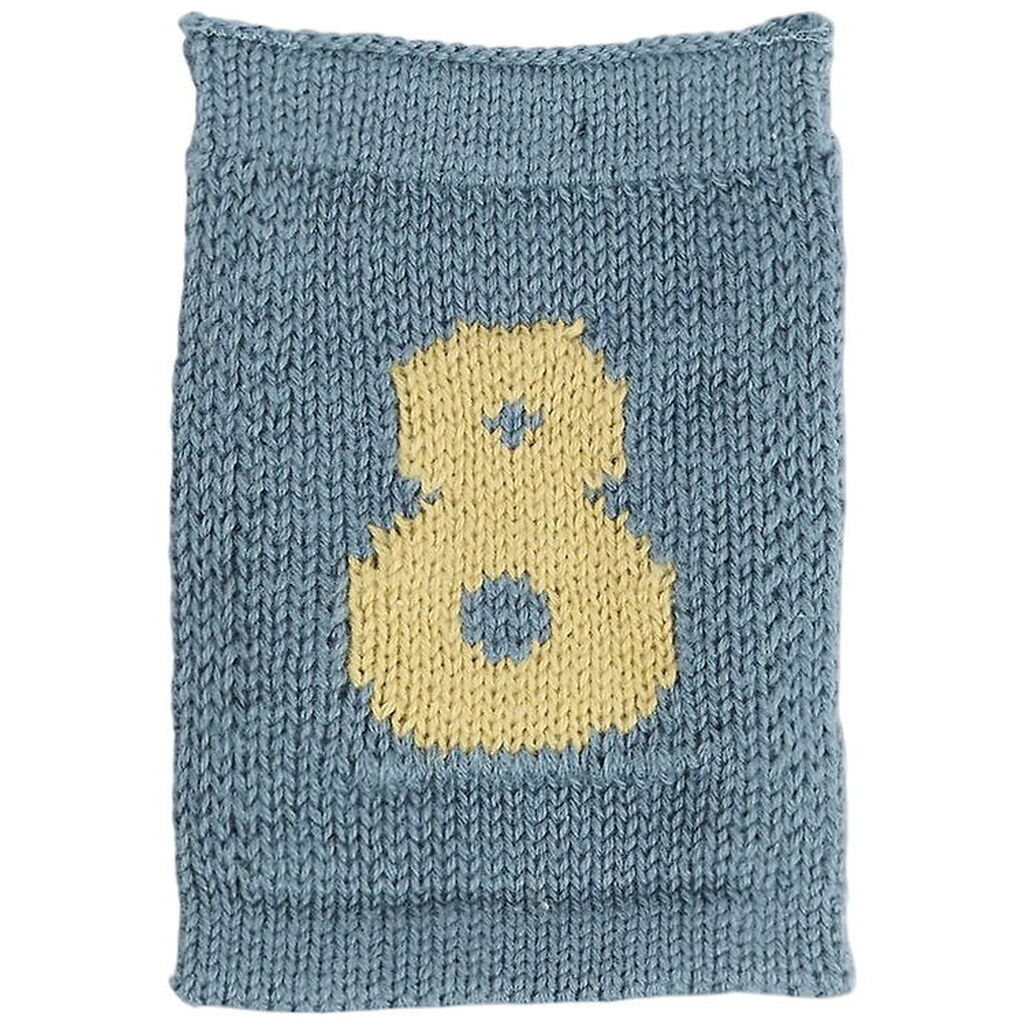 Smallstuff Strikket Flag - 8 - Blå Tal