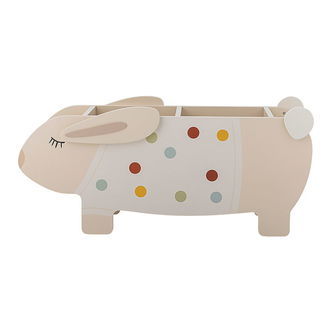 Bloomingville Bogkasse - 87 cm - Villja - Hvid m. Prikker