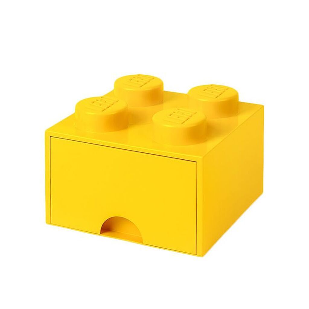 LEGOÂ® Storage Opbevaringsskuffe - 4 Knopper - 25x25x18 - Gul