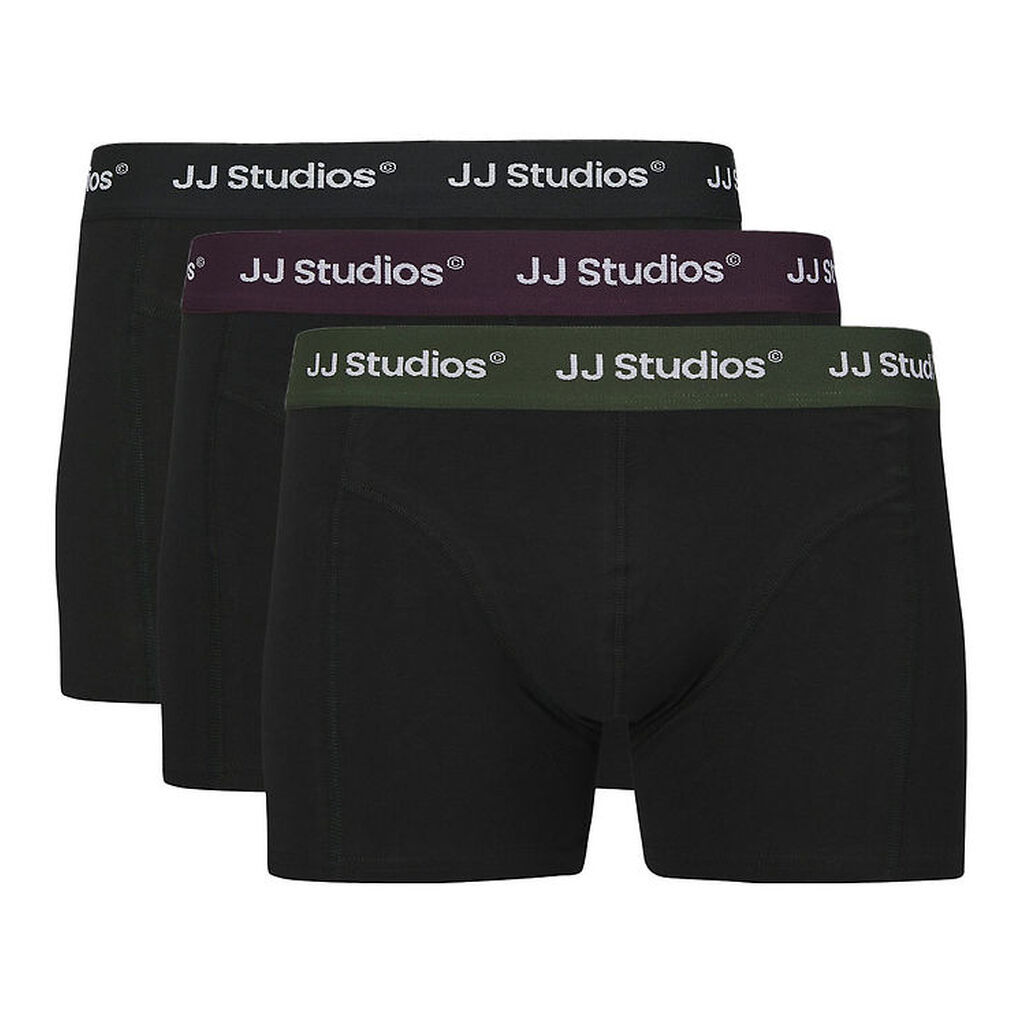 Jack & Jones Boxershorts - 3-pak - JacSoho - Black/Plum Perfec