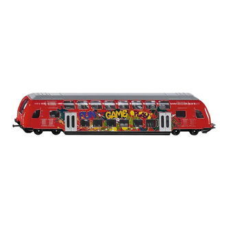 Siku Tog - Double-Deck-Train - 1:87 - Rød m. Graffiti