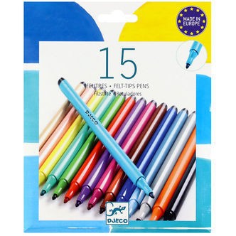 Djeco Tuscher - 15 stk. - Multifarver