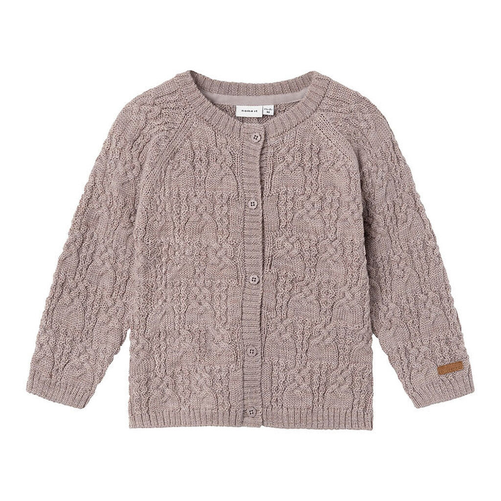 Name It Cardigan - Uld - Strik - NmfWrilla - Purple Dove