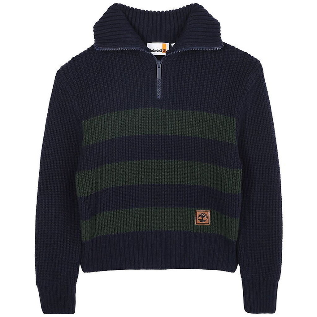 Timberland Bluse m. Lynlås - Strik - Navy/Grøn