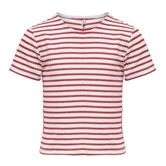 Kids Only T-shirt - Rib - Noos - KogNella - Cloud Dancer/Equesti