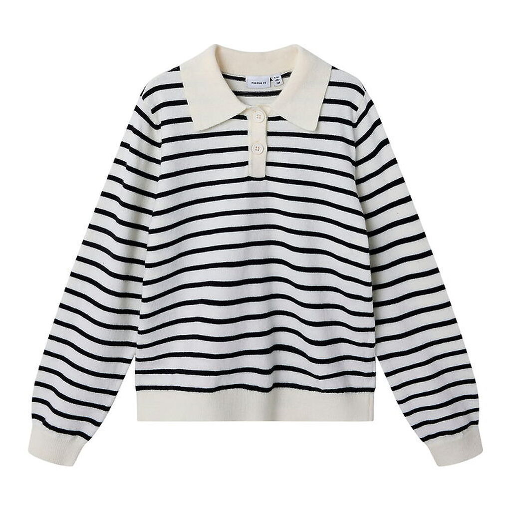Name It Polobluse - NkfDanja - Strik - Whisper White
