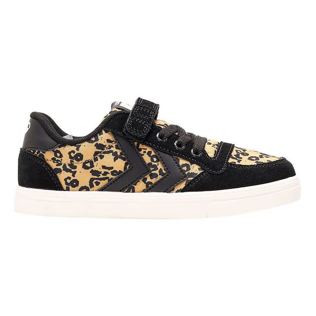 Hummel Sko - Slimmer Stadil Low JR - Sort m. Leopard