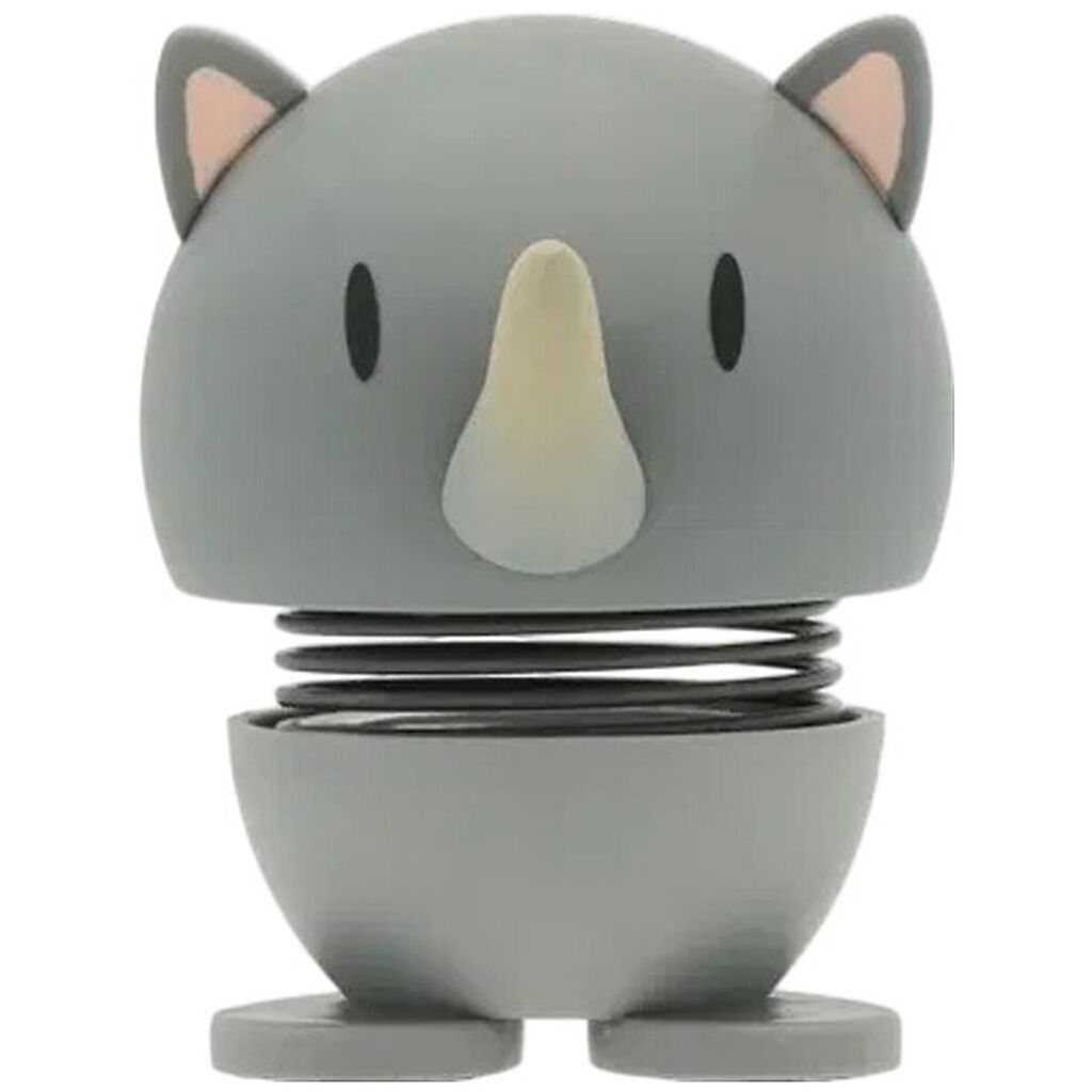 Hoptimist Soft Rhino - 7,6 cm - Grå