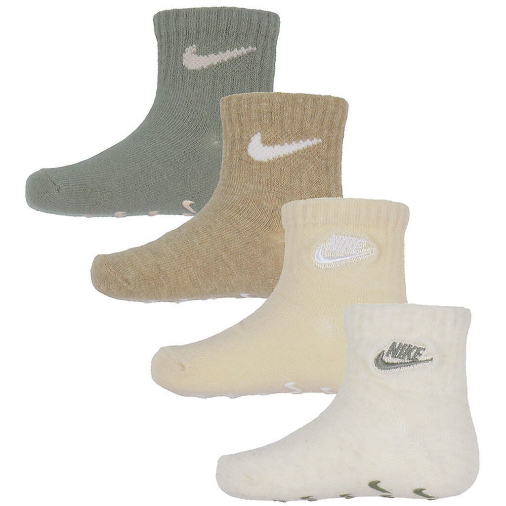 Nike Strømper - 4-pak - Non-Slip - Pale Ivory Heather