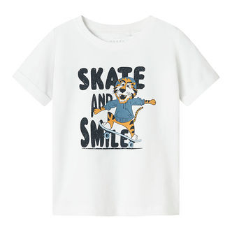 Name It T-shirt - NmmVux - Bright White/Smile