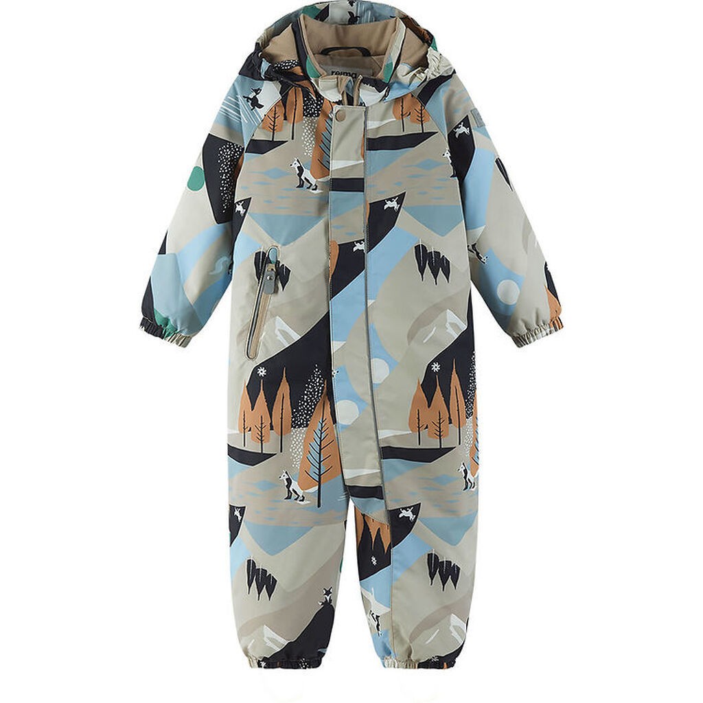 Reima Flyverdragt - Puhuri - Earthy Beige m. Print