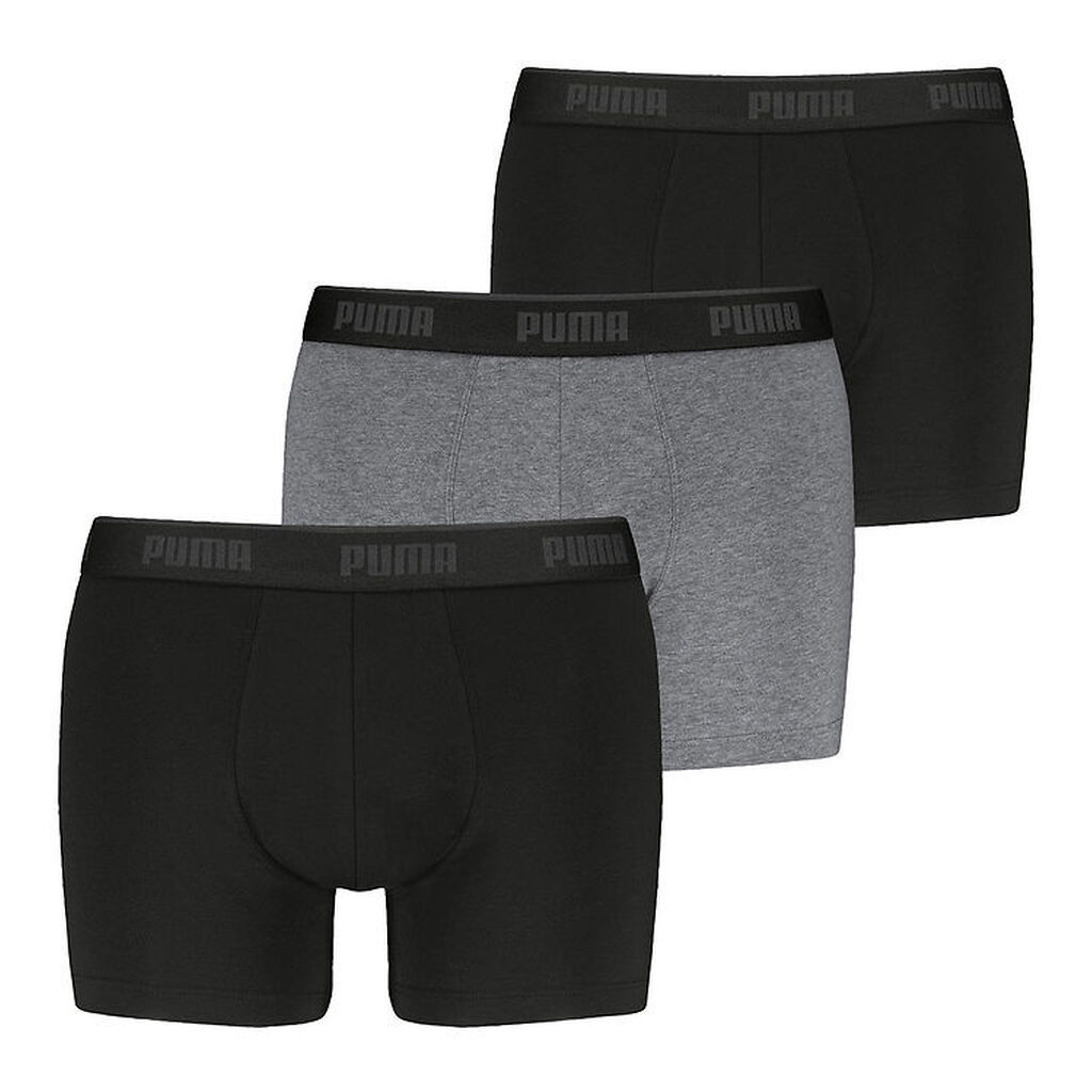 Puma Boxershorts - 3-pak - Comfort Stretch - Men - Sort/Grå