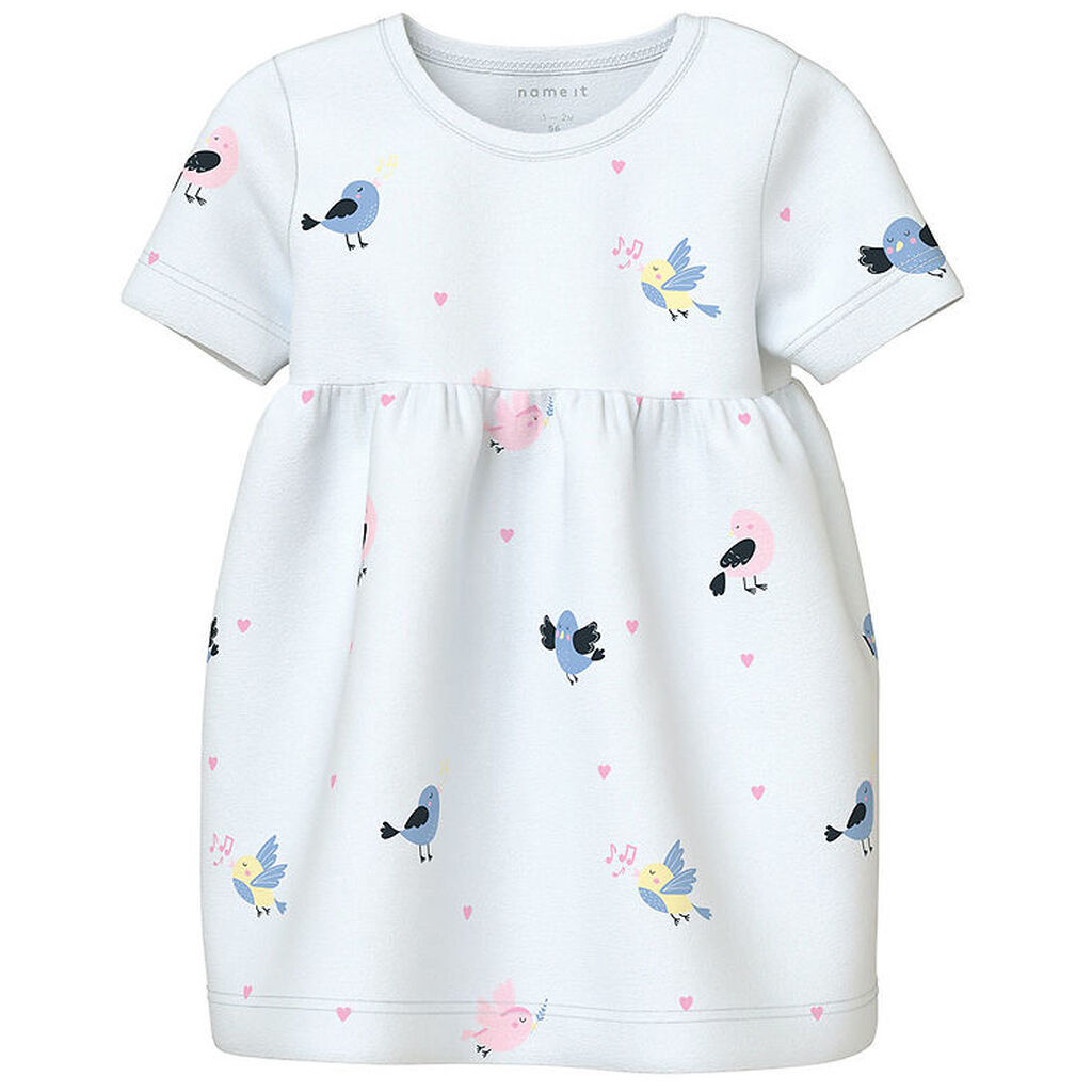 Name It Kjole - NbfVandora - Bright White/Birds