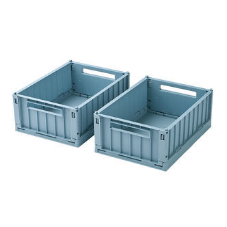Liewood Foldekasser - 25x18x9,5 - Small - 2-Pak - Beach blue