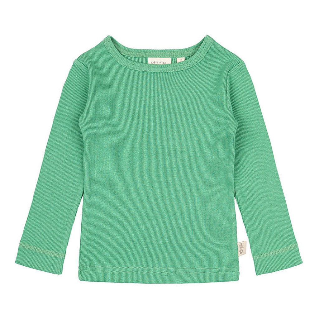 Petit Piao Bluse - Rib - Modal - Green Spruce
