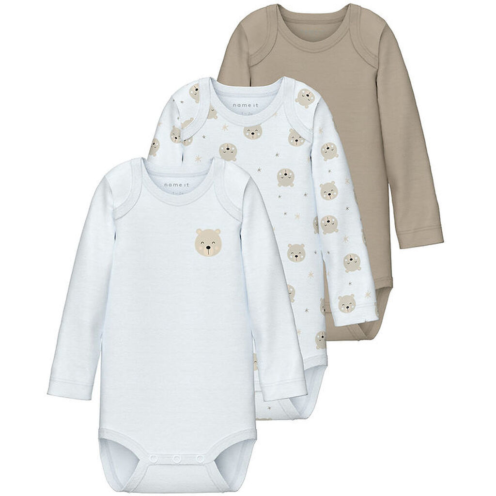 Name It Body l/æ - Noos - NbnBody - 3-pak - Oxford Tan