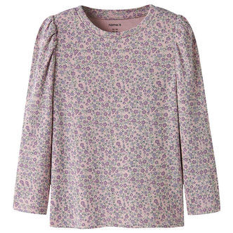 Name It Bluse - NmfTuline - Dawn Pink m. Blomster
