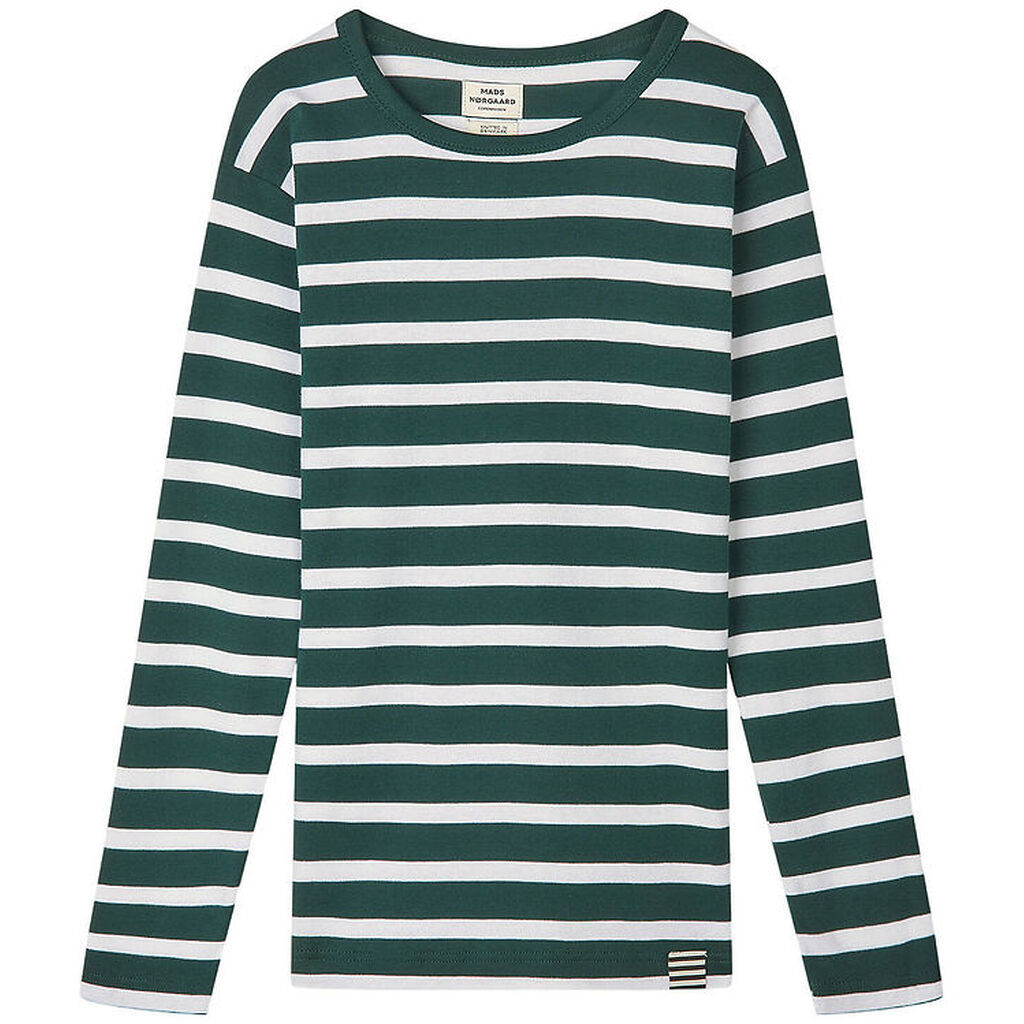 Mads Nørgaard Bluse - Tobino - Pine Grove/White/Verdant Green
