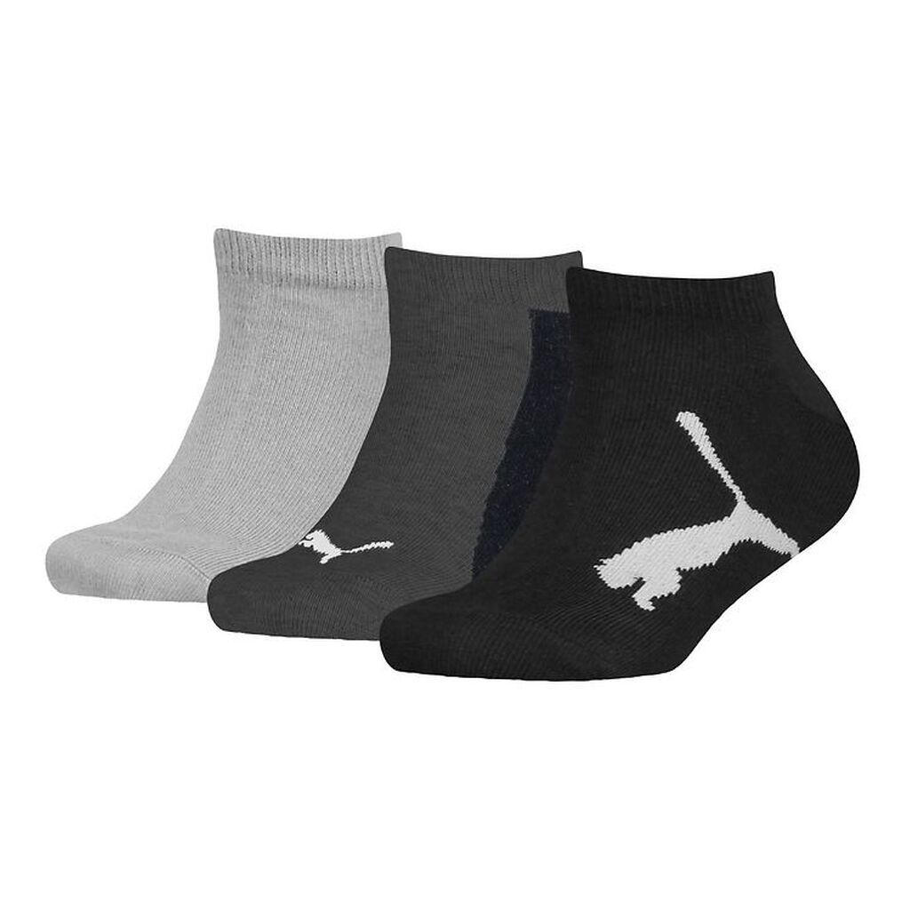 Puma Ankelstrømper - Kids Sneaker - 3-pak - Sort/Mørk Grå/Lys Gr