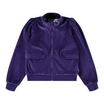 Molo Cardigan - Velour - Malika - Space Purple