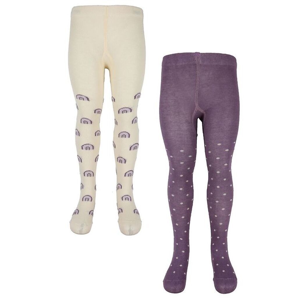 Minymo Baby Strømpebukser - 2-Pak - Very Grape