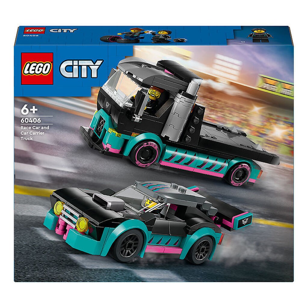 LEGOÂ® City - Racerbil Og Biltransporter 60406 - 328 Dele