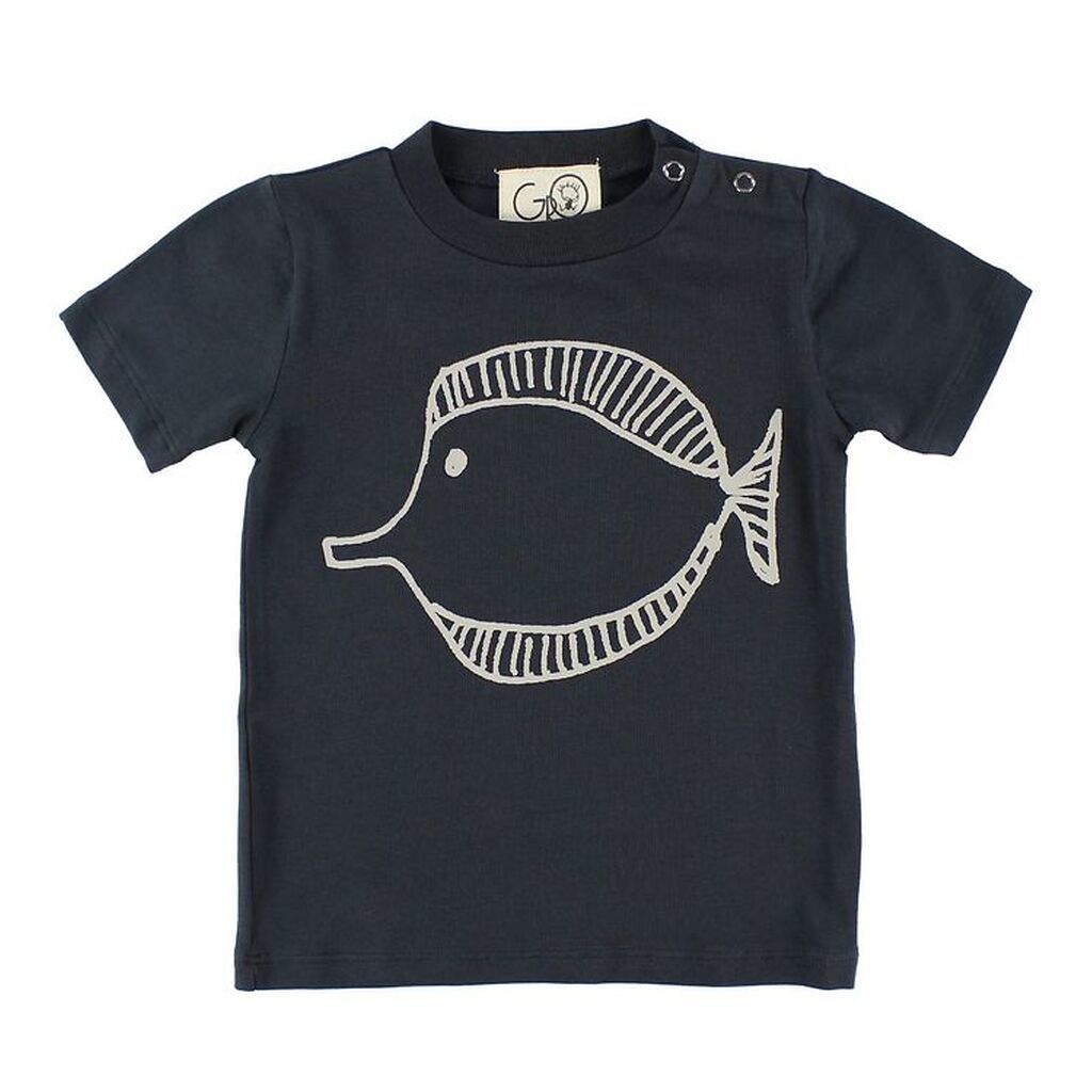 Gro T-shirt - Norr - Stålgrå m. Fisk