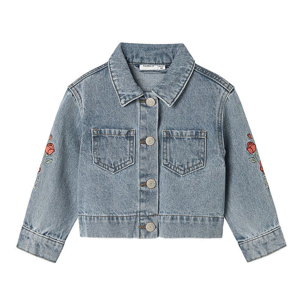 Name It Denimjakke - NmfConny - Lyseblå Denim/Rose