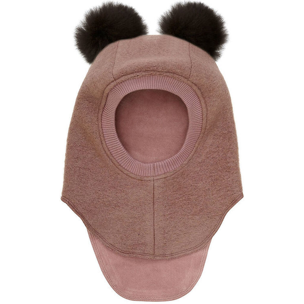 Huttelihut Elefanthue - Uld - 2-lags - Burlwood m. Kvaste