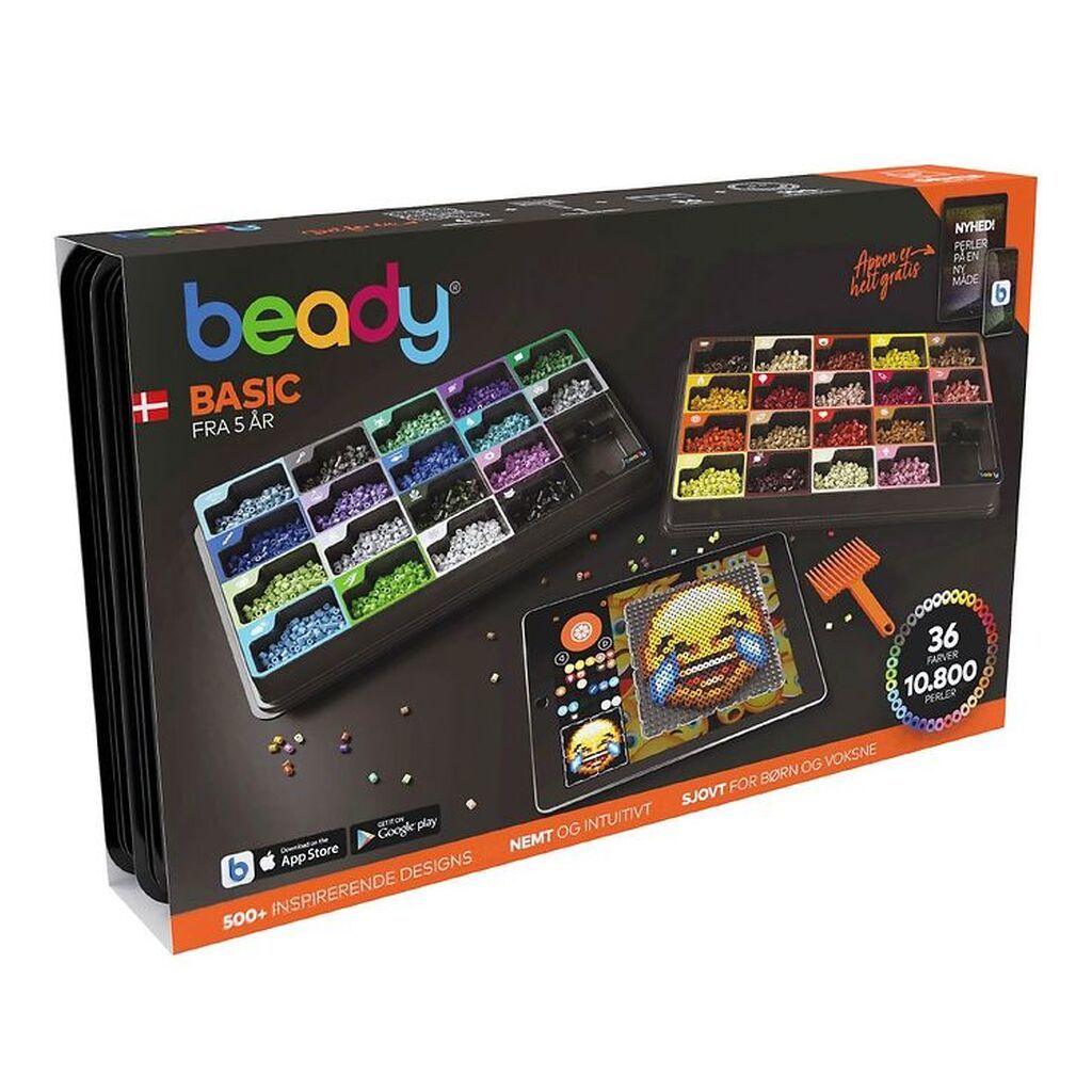 Beady Basic m. Perleplader - 10.800 perler