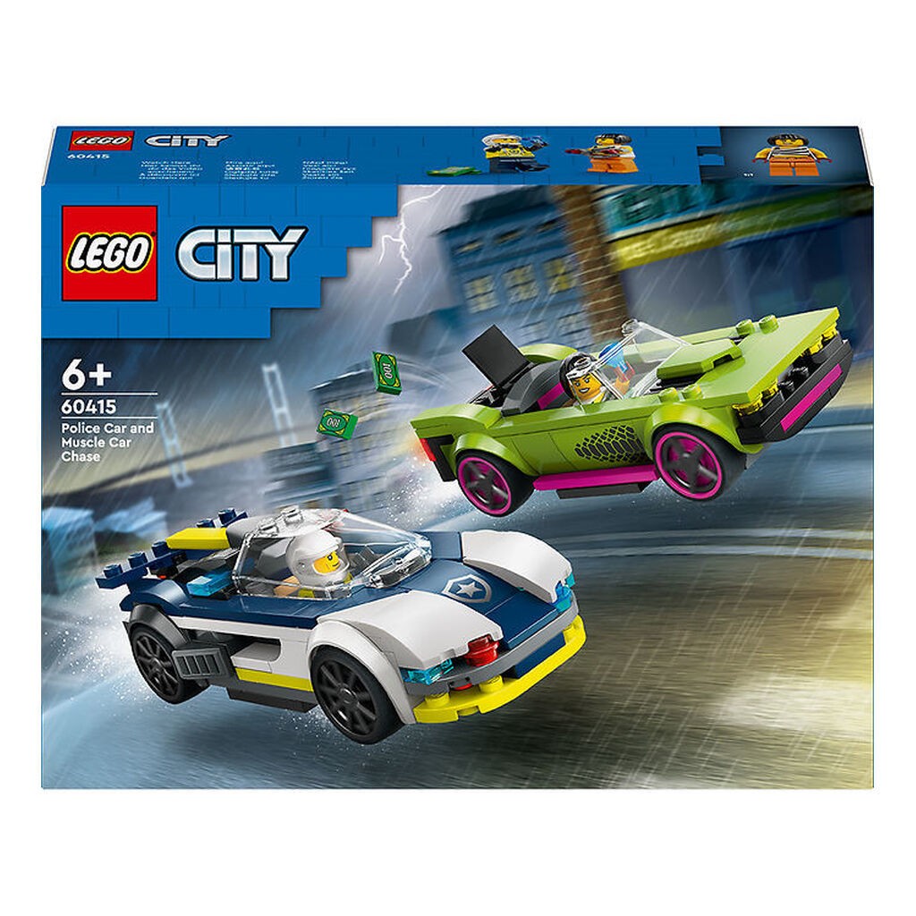 LEGOÂ® City - Biljagt Med Politi Og Muskelbil 60415 - 213 Dele