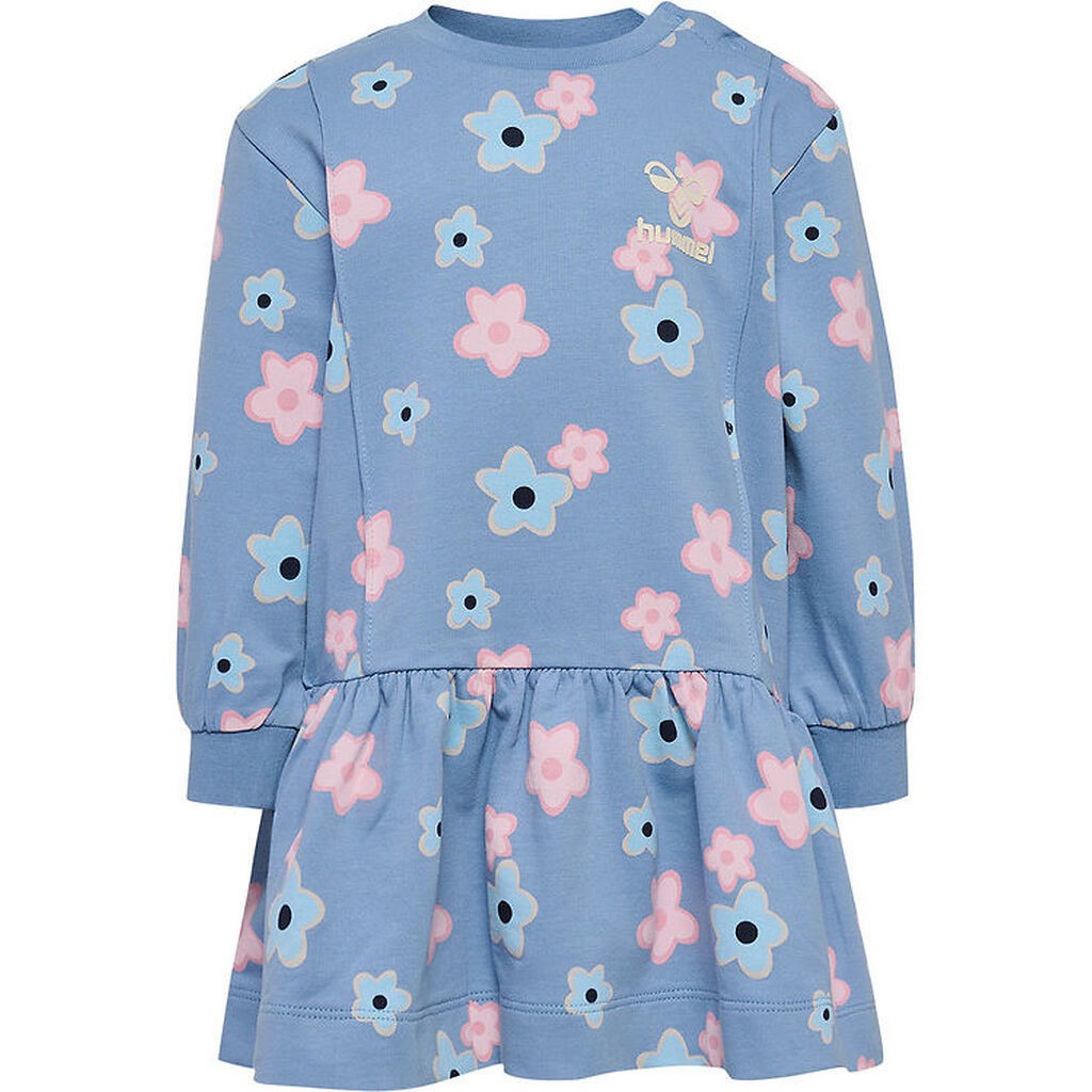 Hummel Kjole - hmlRinna - Faded Denim m. Blomster