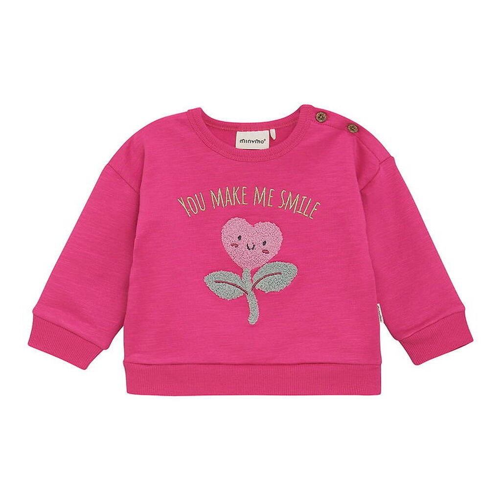 Minymo Sweatshirt - Fuchsia Fedora m. Print