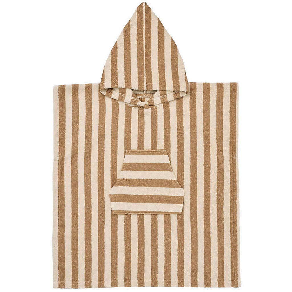 Wheat Badeponcho - Lille - Frotté - Cappucino Stripe