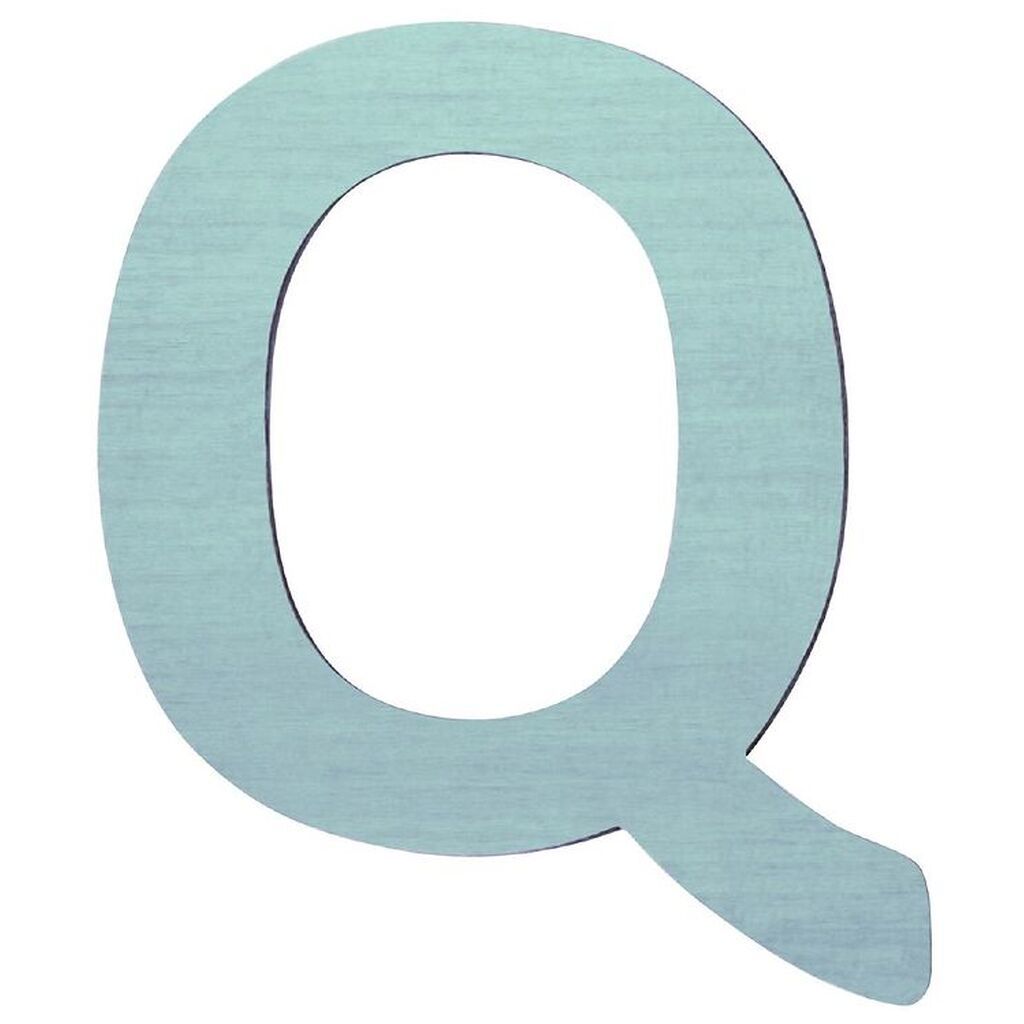 Sebra Træbogstaver - Q - Pastel Dreng