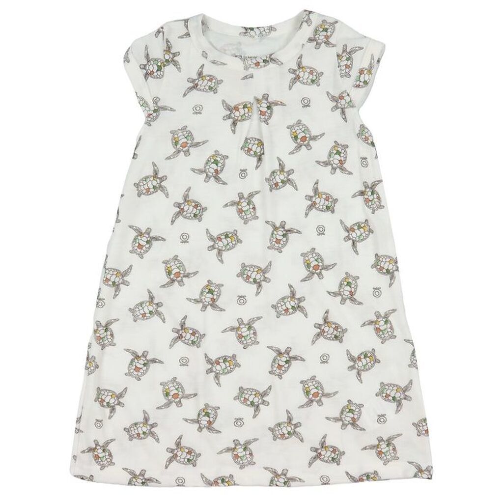 Katvig Kjole - Uld - Hvid m. Skildpadder