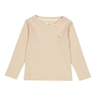 VACVAC Bluse - Rib - Carlet - Light latte melange