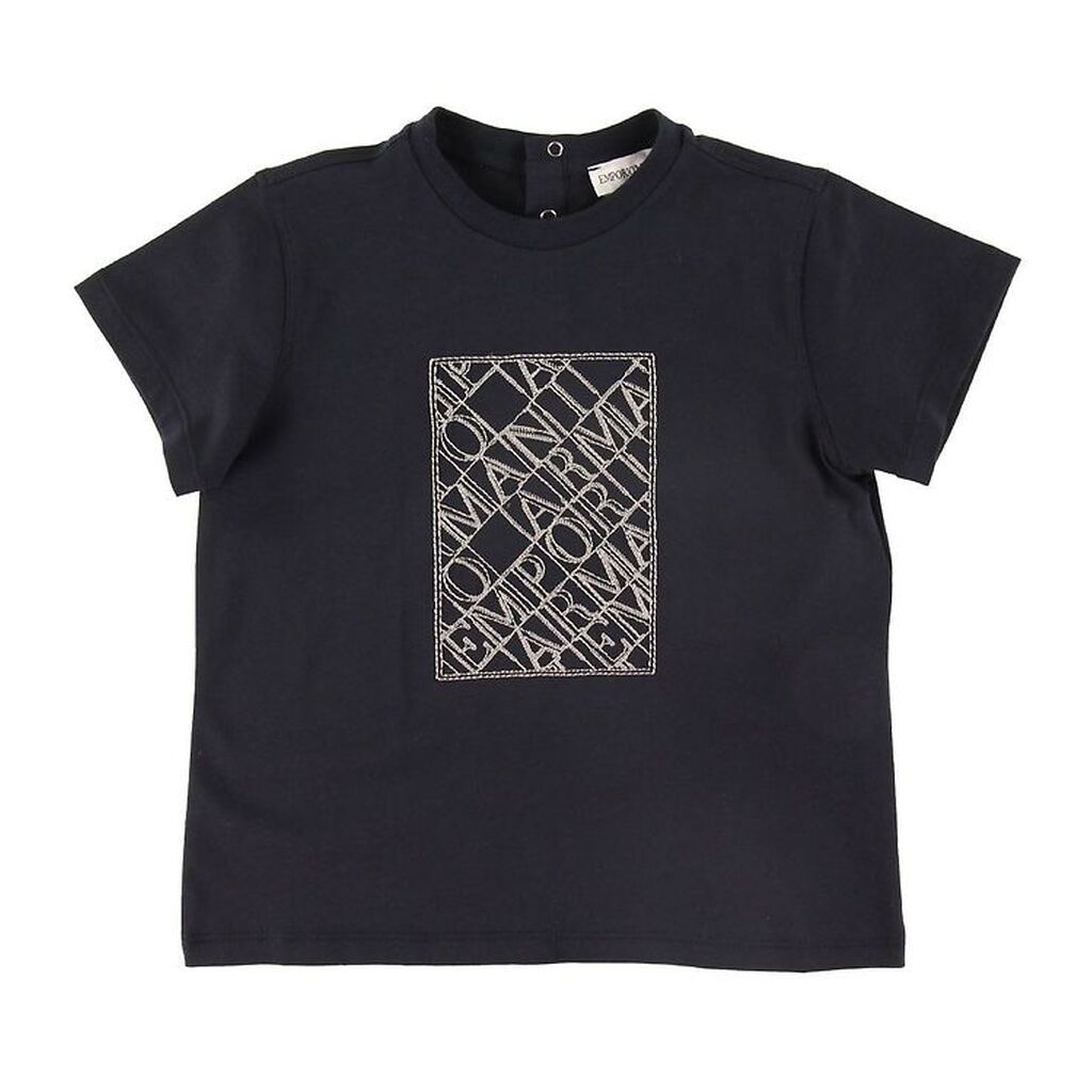Emporio Armani T-shirt - Navy m. Broderi