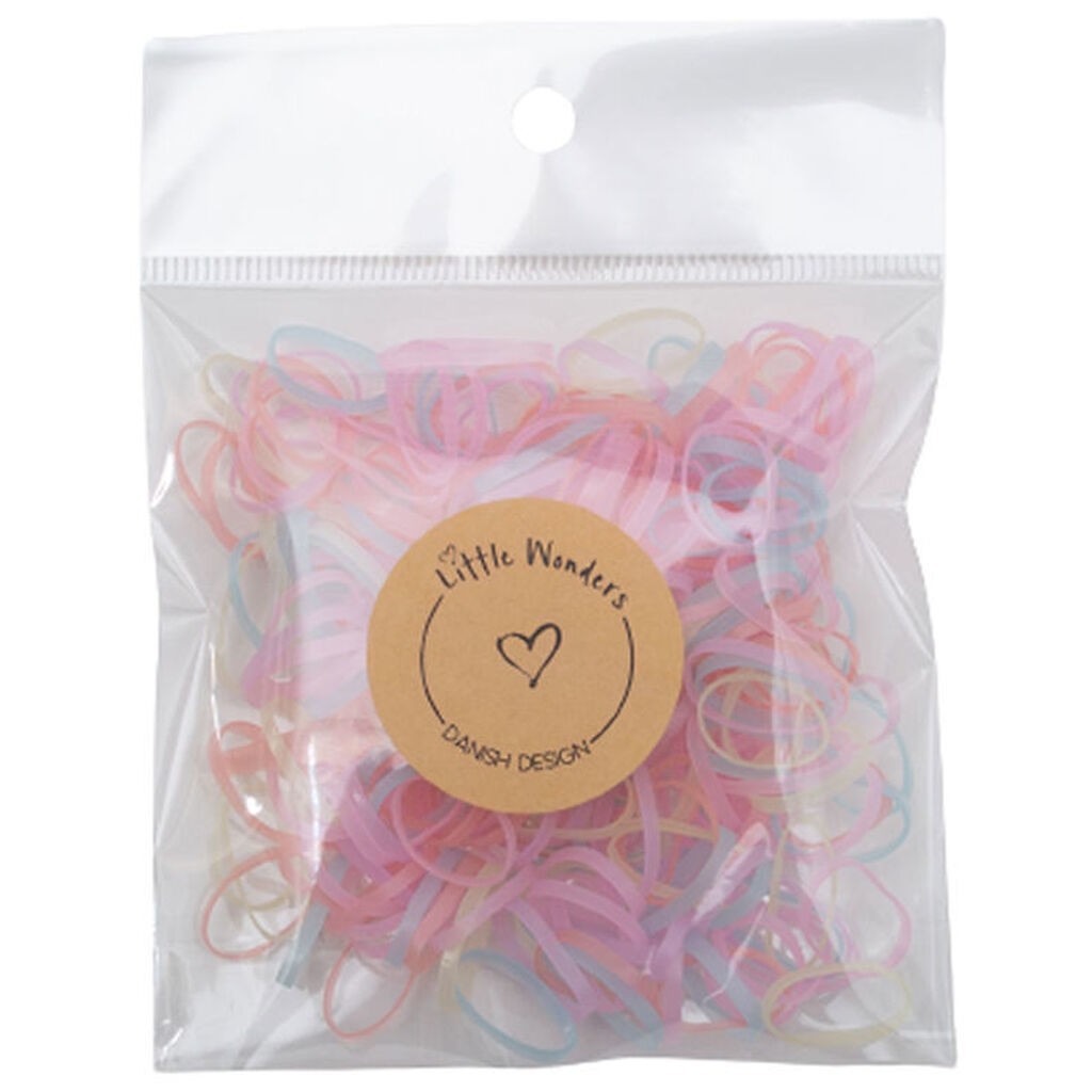 Little Wonders Hårelastikker - 200 stk. - Clear Rainbow