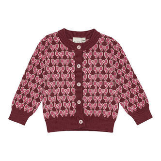 Flöss Cardigan - Strik - Nova - Bordeaux Bow