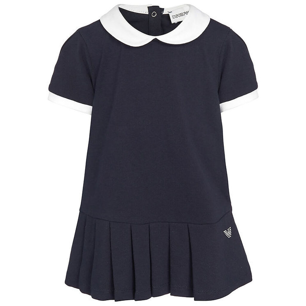 Emporio Armani Kjole - Navy m. Hvid