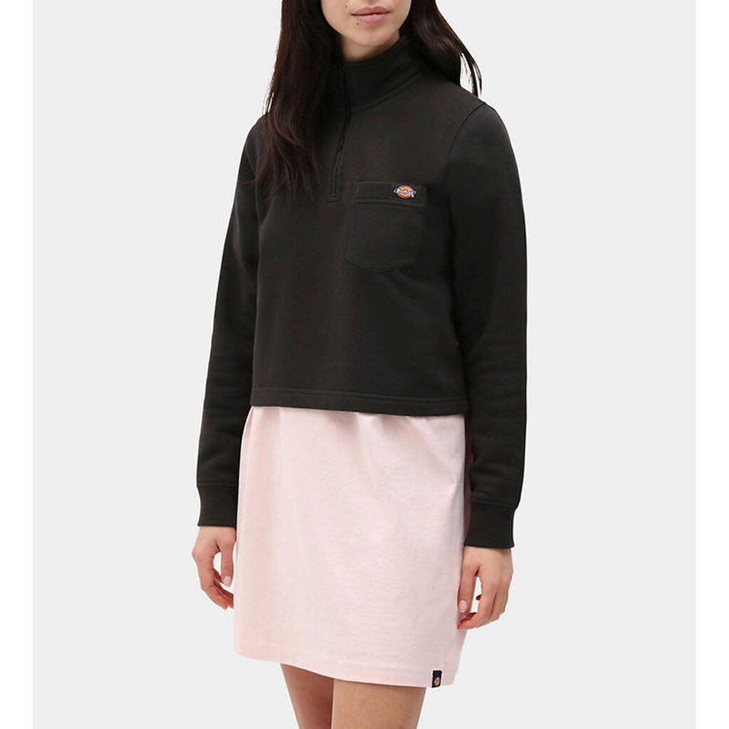 Dickies Sweatshirt m. Lynlås - Oakport Quarter Zip - Sort