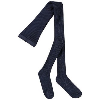 Molo Strømpebukser - Glitter Rib - Navy Blazer