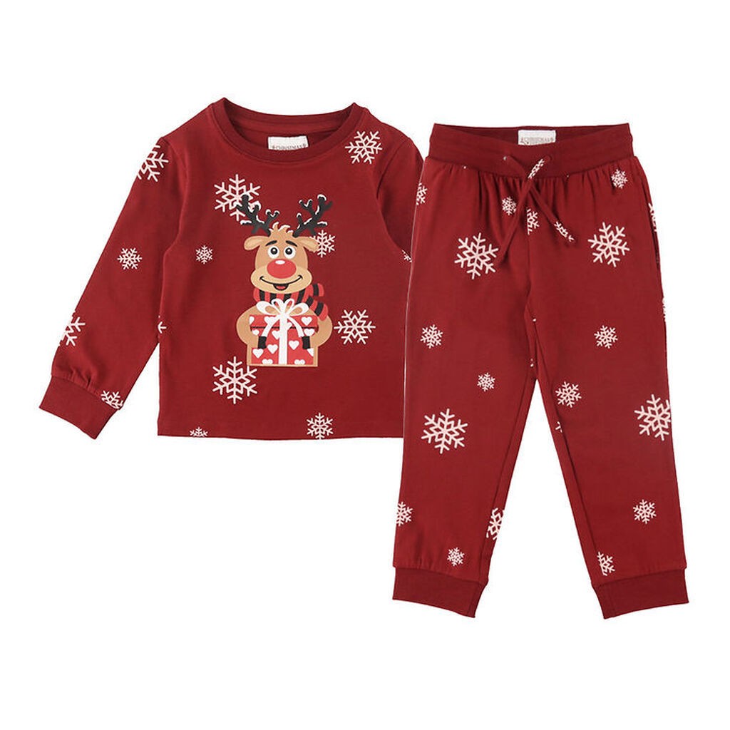 Jule-Sweaters Nattøj - Rudolfs Cute Pyjamas - Rød
