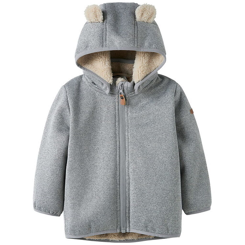 Name It Softshelljakke m. Fleece - NbnMada08 - Grey Melange m. Ø