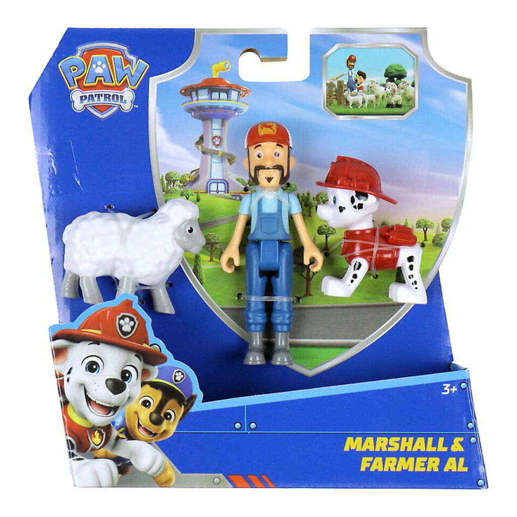 Paw Patrol Legetøjsfigurer - Marshall & Farmer Al
